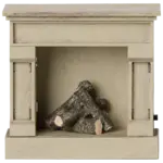 Maileg PRE-ORDER: Maileg Fireplace, Mouse - Off white (Due mid-August