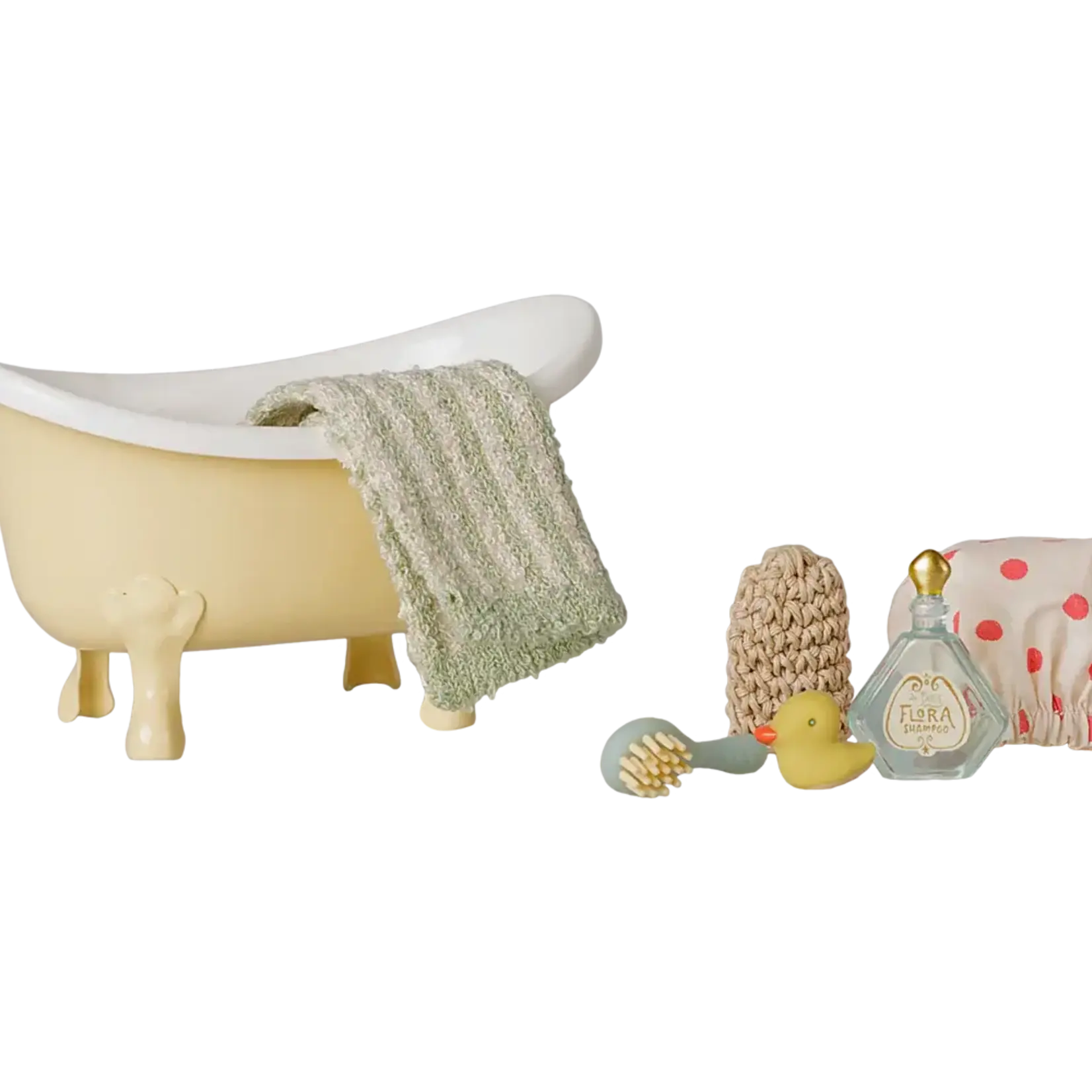 Maileg PRE-ORDER: Maileg Bathtub set, Mouse - Yellow