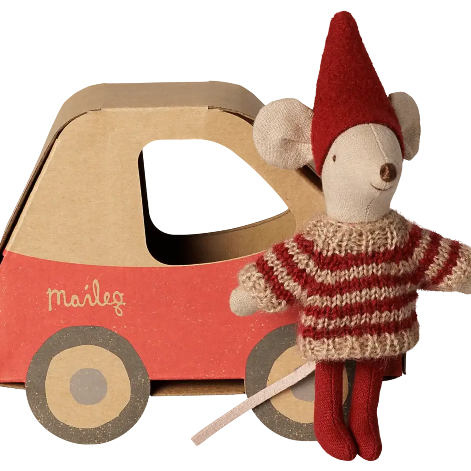 Maileg PRE-ORDER: Maileg Christmas mouse, Little sister in car box