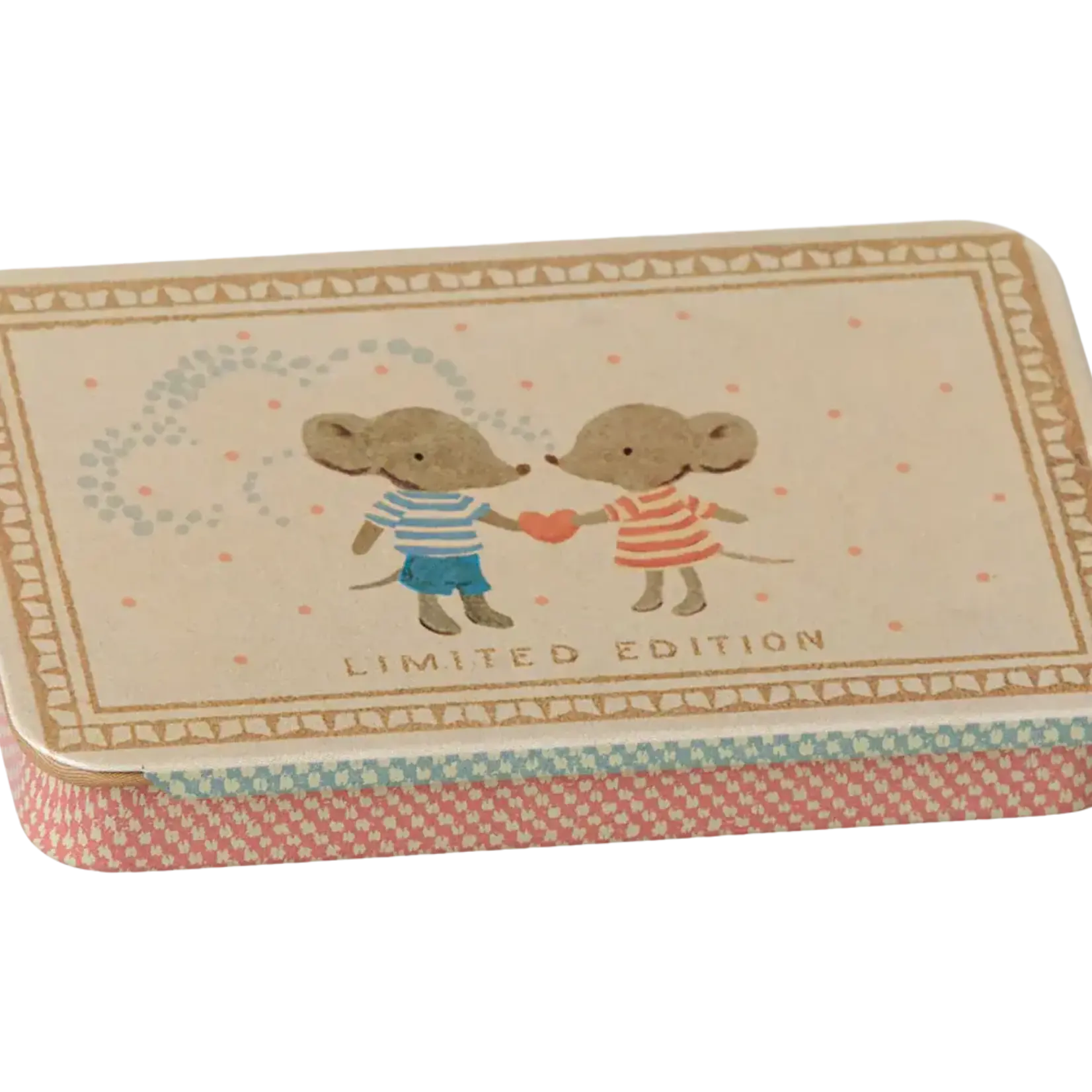 Maileg PRE-ORDER: Maileg Metal box w. sliding lid - Mice