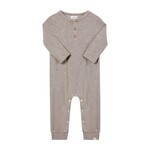 Mason Rib Henley Romper | Heathered Tan