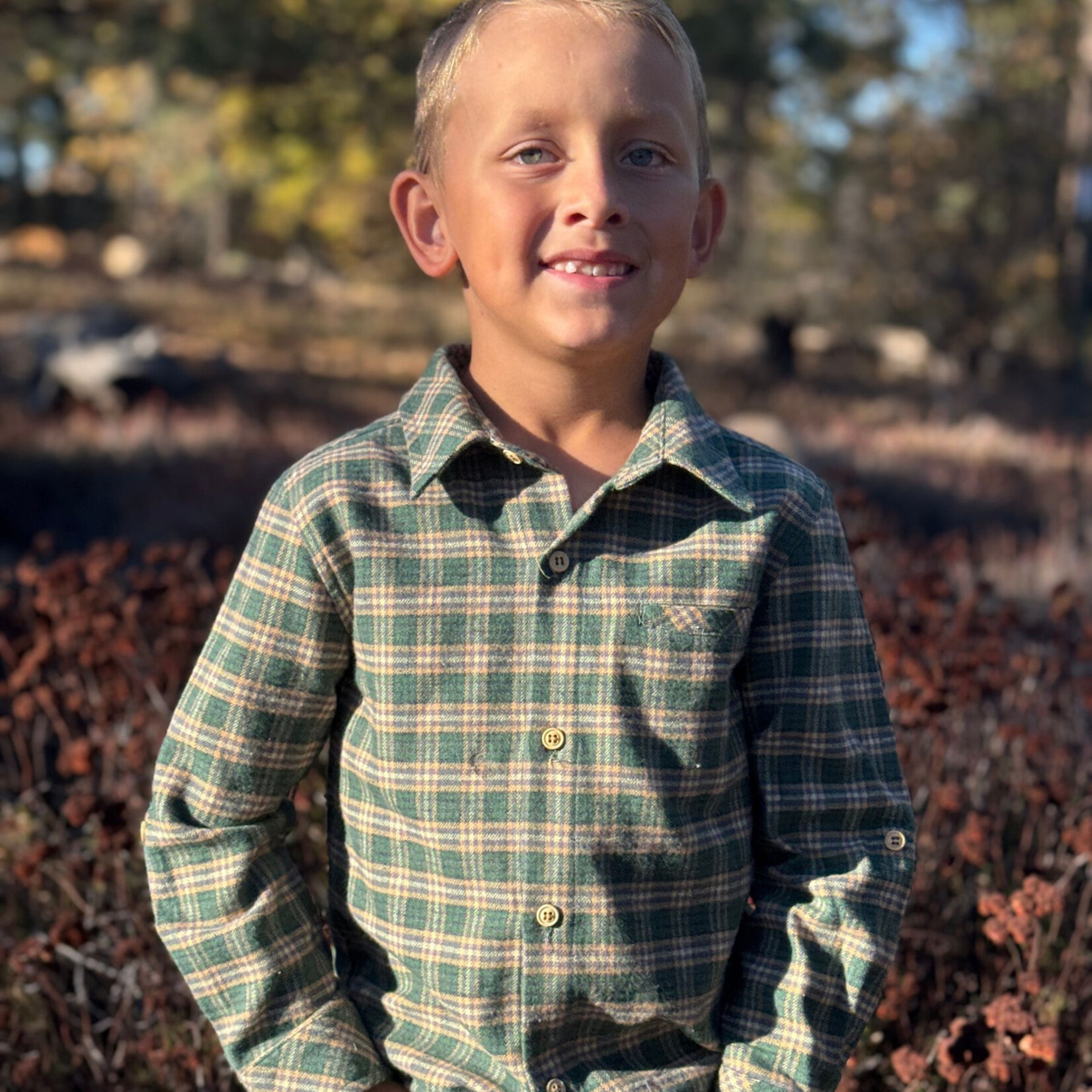 Atwood Woven Shirt | Green/yellow Washed Plaid