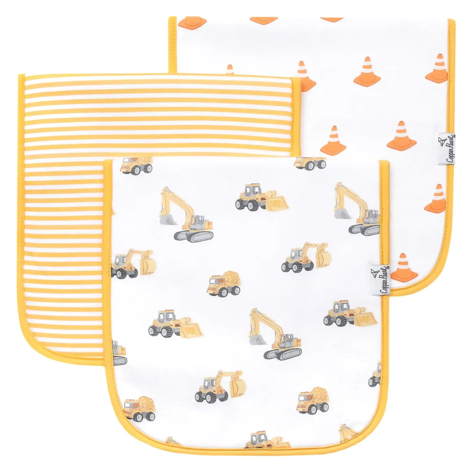 Copper Pearl Premium Burp Cloths - Dozer
