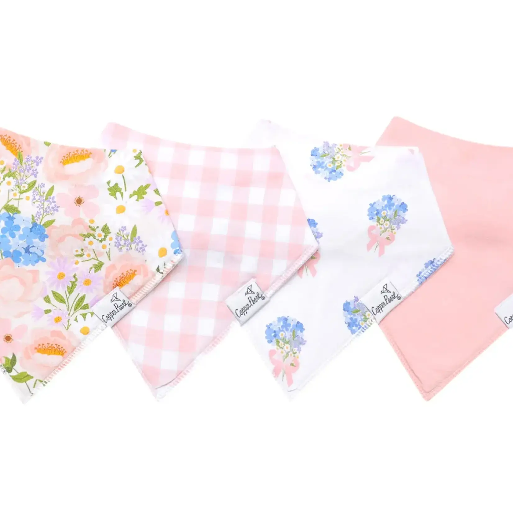 Copper Pearl Baby Bandana Bibs - Penelope - 4 pack