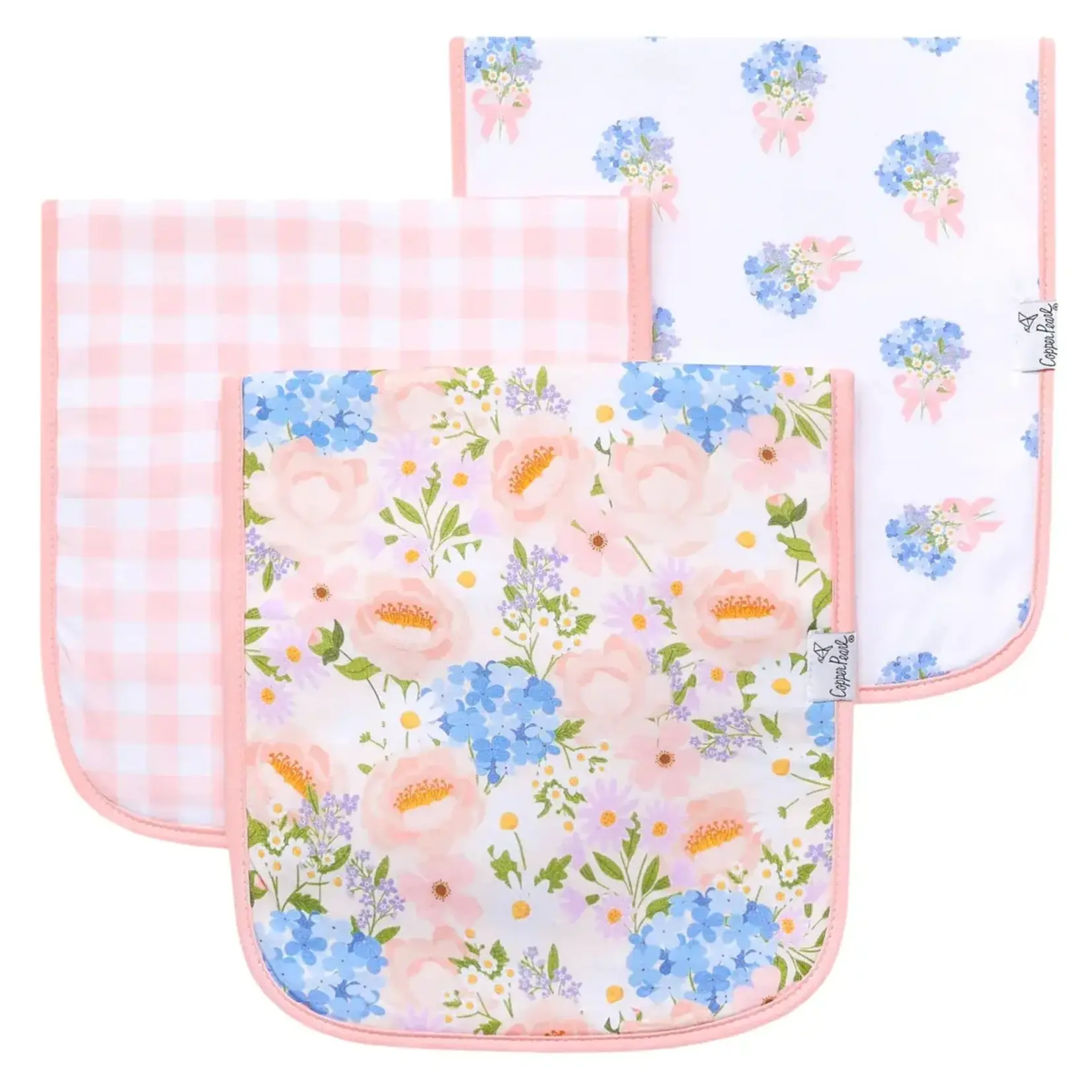 Copper Pearl Premium Burp Cloths - Penelope