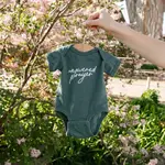 Answered Prayer Baby Bodysuit - Dusty Teal