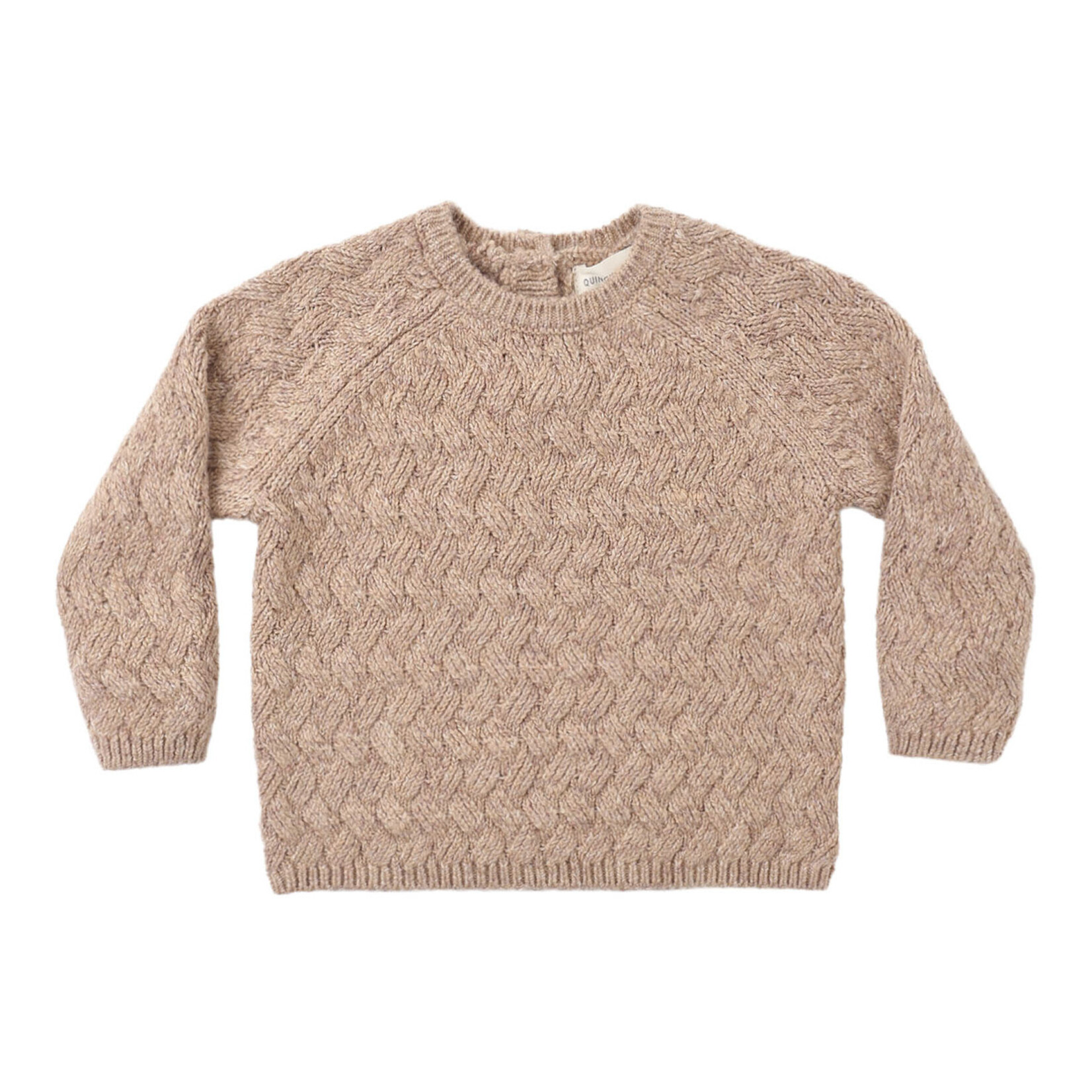 Quincy Mae Knit Sweater Baby | Heathered Almond