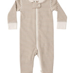 Quincy Mae Zip Long Sleeve Sleeper | Almond Stripe