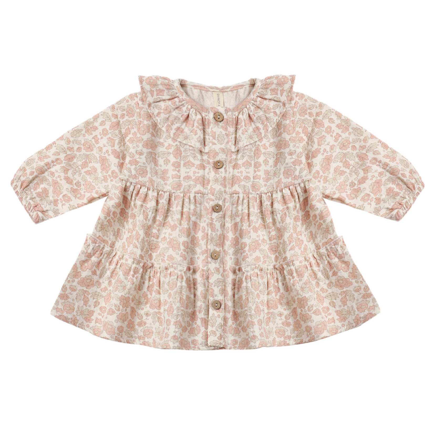Quincy Mae Ruffle Collar Button Dress | Pink Blossom