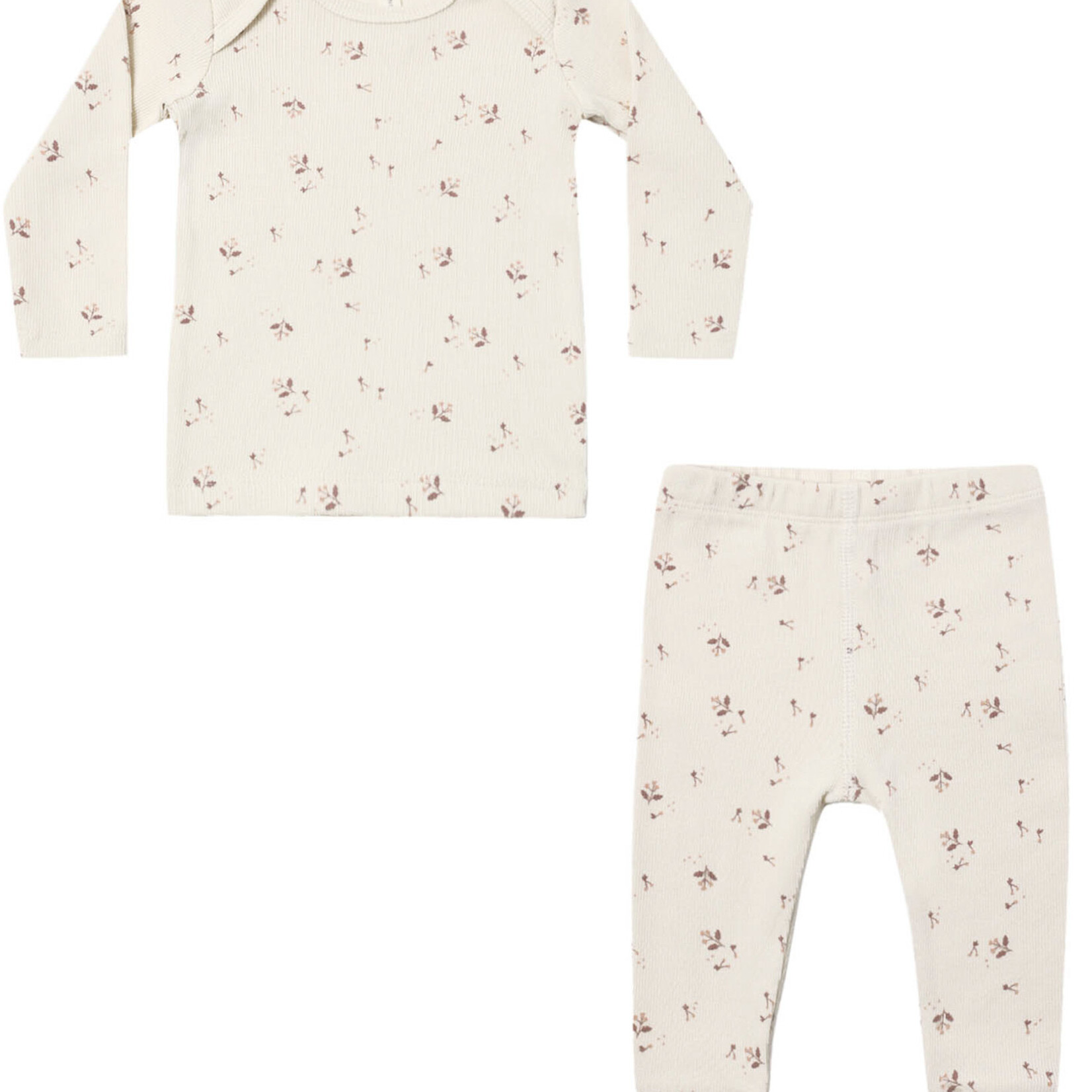 Quincy Mae Ribbed Tee + Legging Set | Fall Ditsy