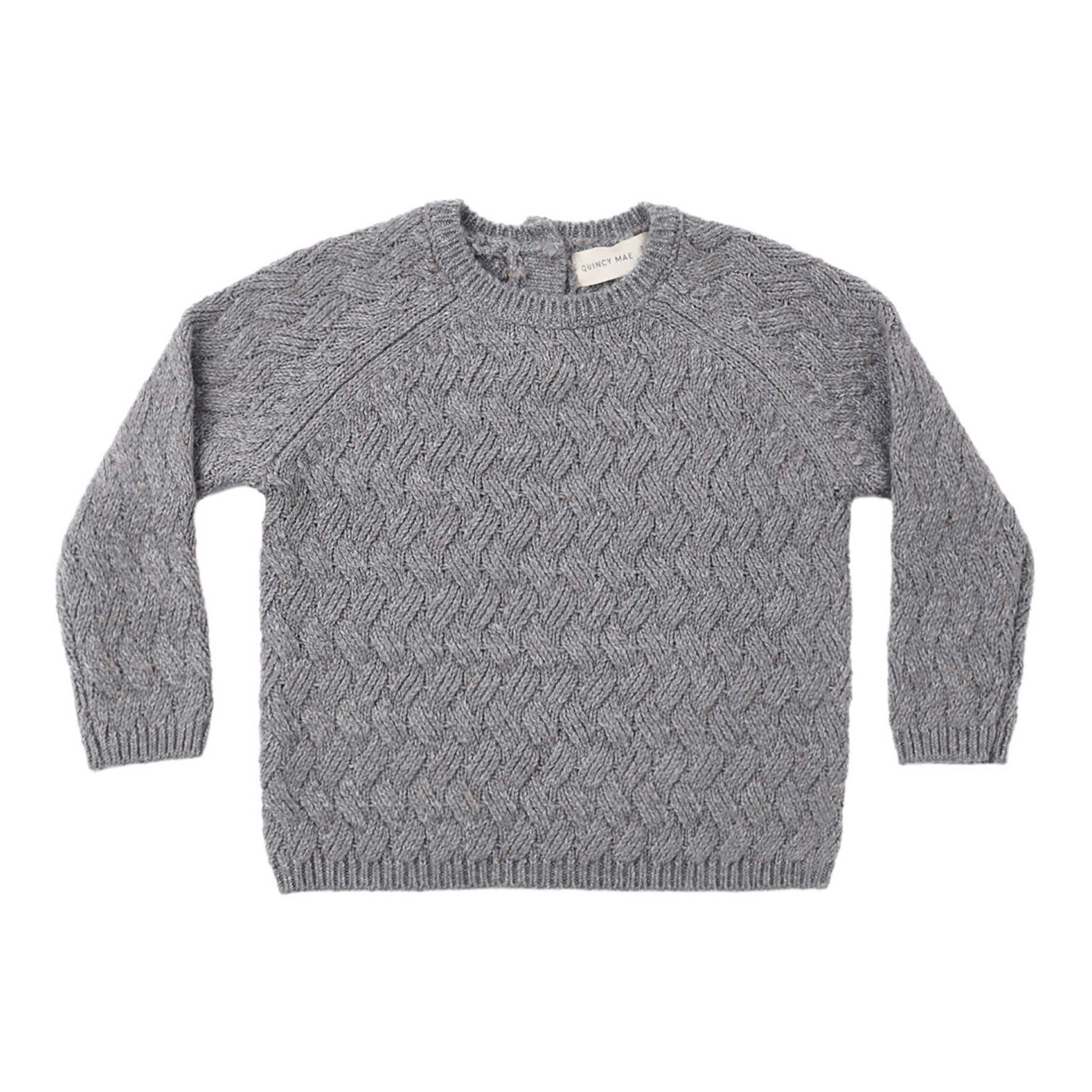 Quincy Mae Knit Sweater Baby | Heathered Slate