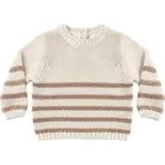 Quincy Mae Rex Sweater Baby | Almond Stripe