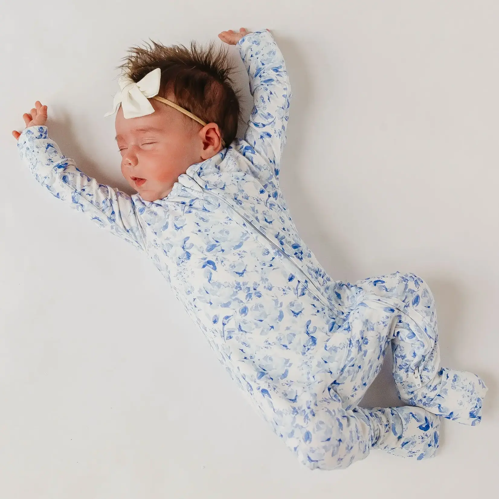 Copper Pearl Zipper Footie Bamboo - Priscilla