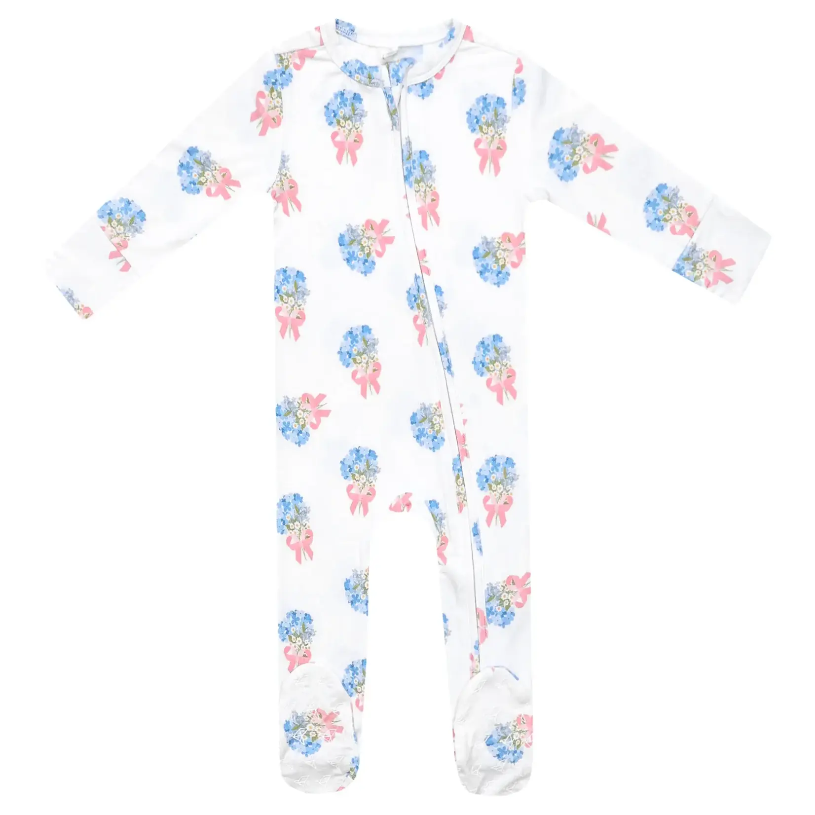 Copper Pearl Zipper Footie Bamboo - Louise Newborn