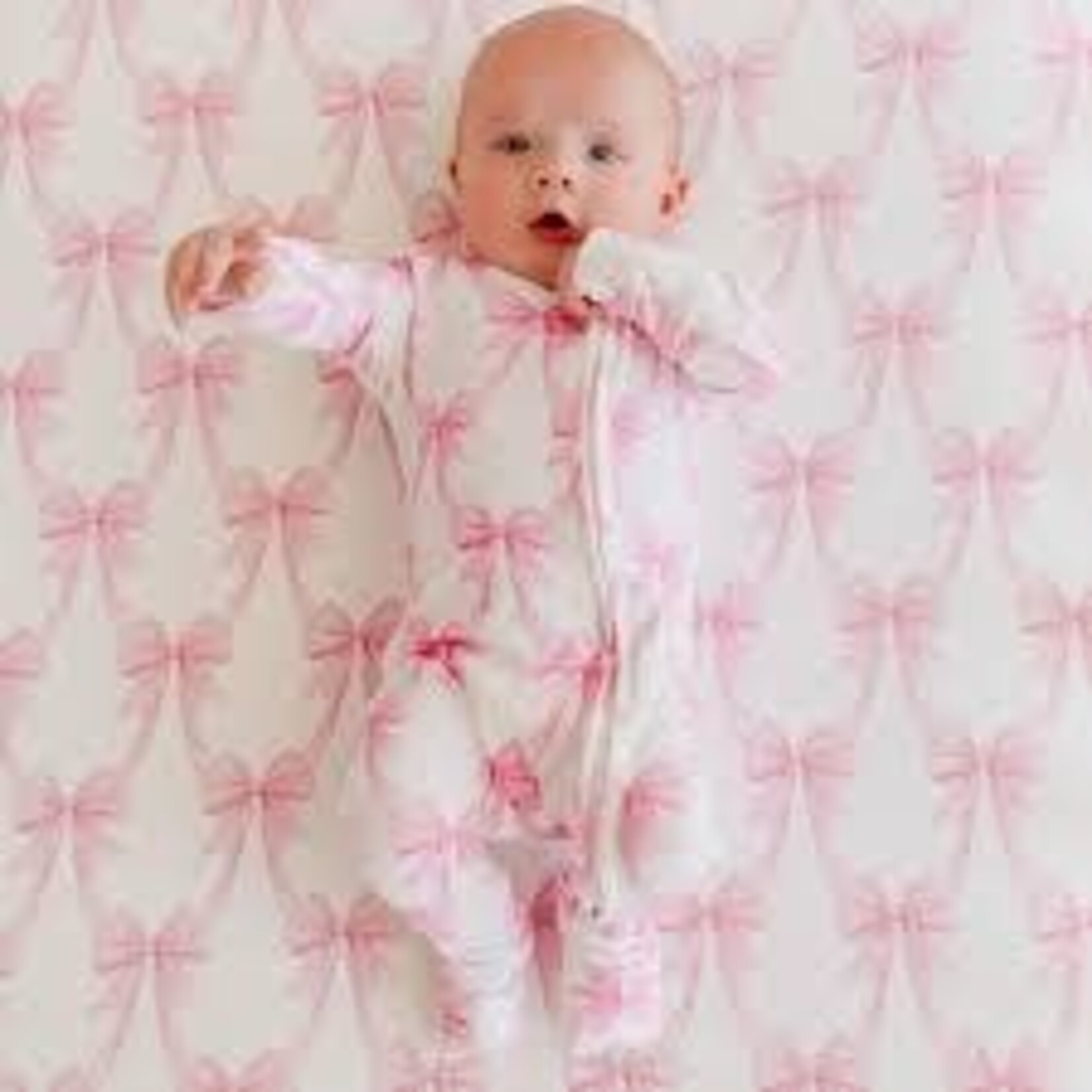 Copper Pearl Zipper Footie Bamboo - Bow My Gosh