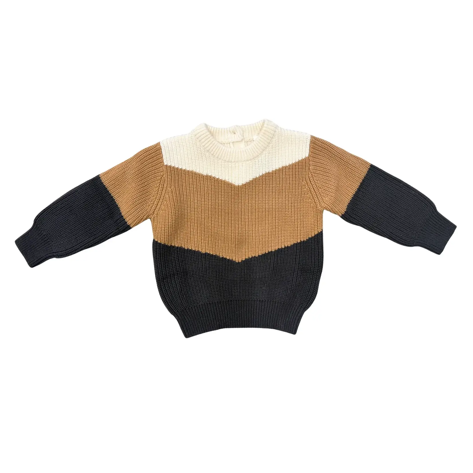 babysprouts clothing company Colorblock Knit Sweater | Bronze