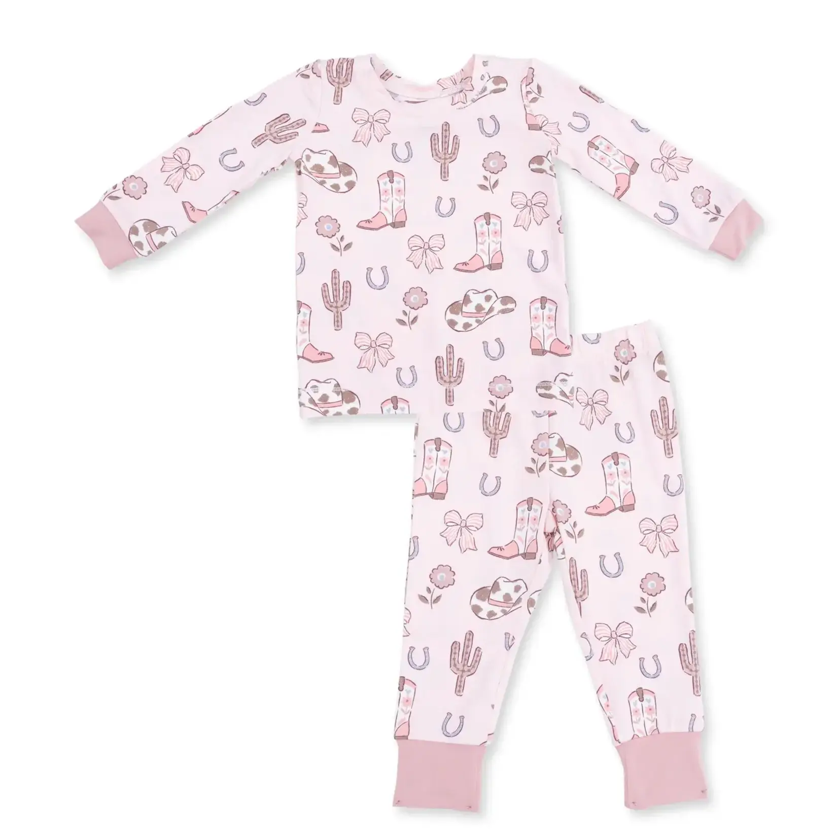 Angel Dear L/S Loungewear Set | Cowgirl Boots and Bows