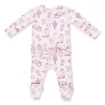 Angel Dear 2 Way Zipper Ruffle Footie | Cowgirl Boots and Bows