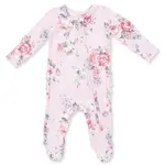 Angel Dear 2 Way Zipper Ruffle Footie | Painterly Rose Bouquets