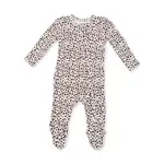 Angel Dear 2 Way Zipper Ruffle Footie | Leopard Rib