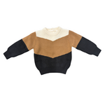 babysprouts clothing company Colorblock Knit Sweater | Bronze
