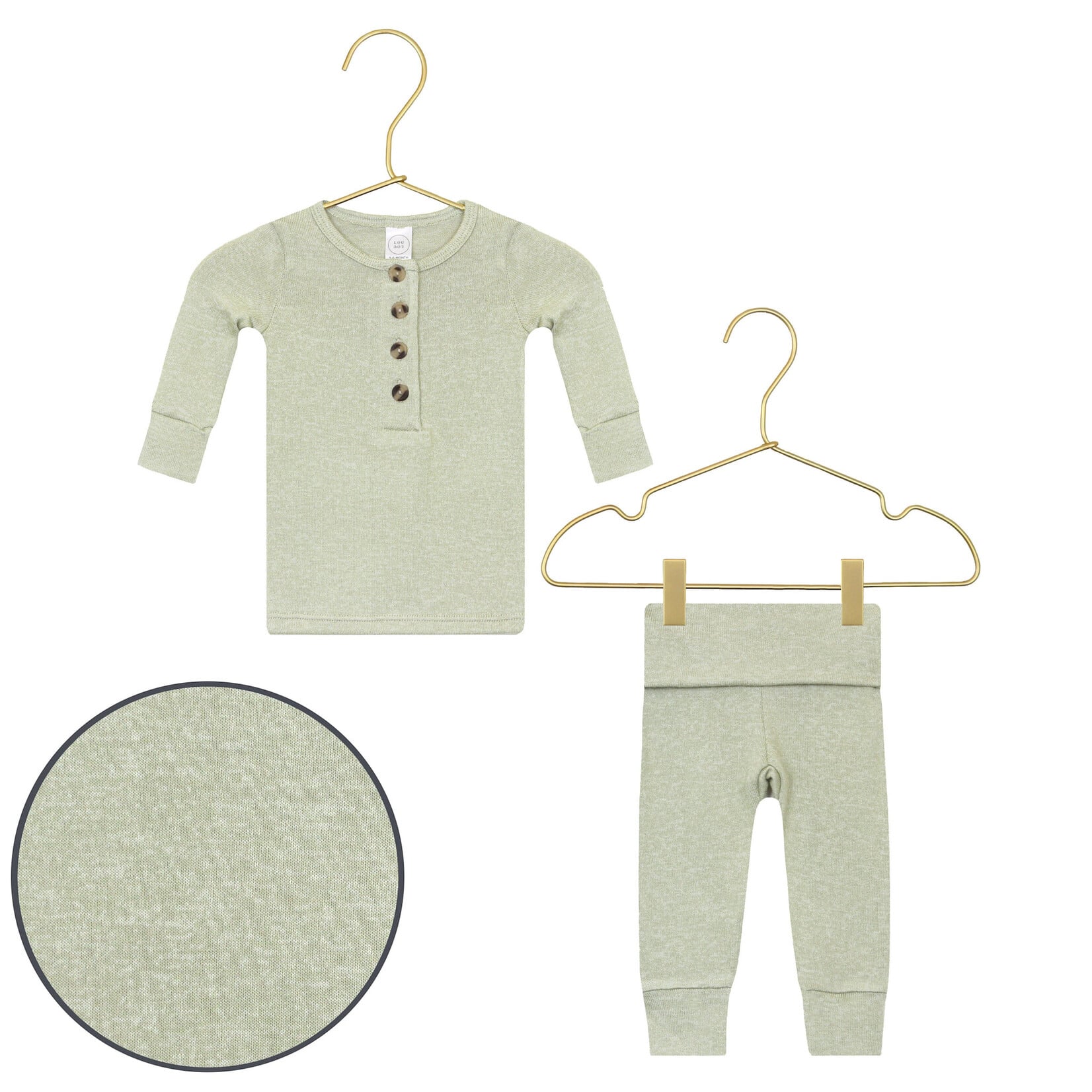 Lou Lou and Company Top + Bottoms Set - Collins Plush Knit NB-3M