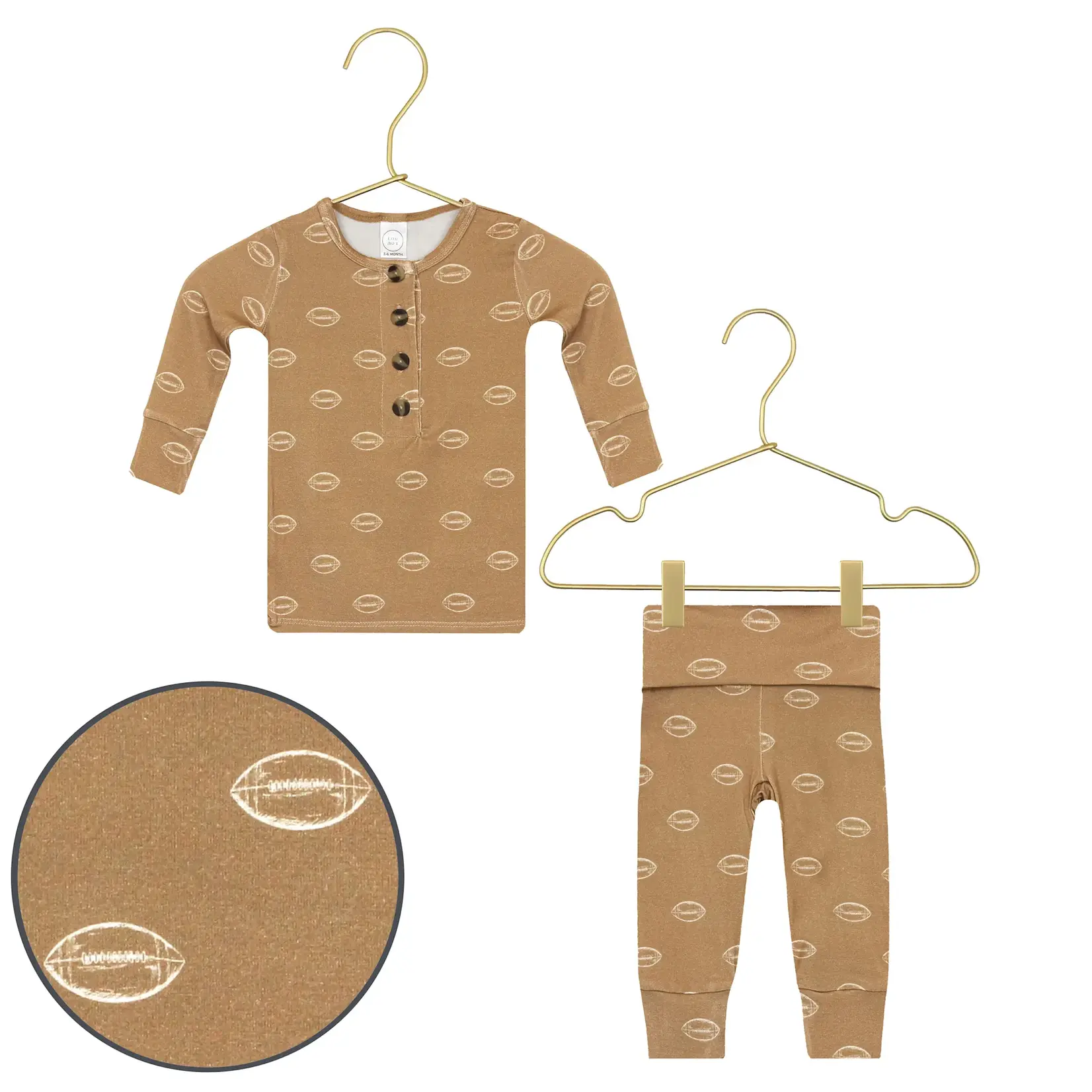 Lou Lou and Company Top + Bottoms Set - Brady Football