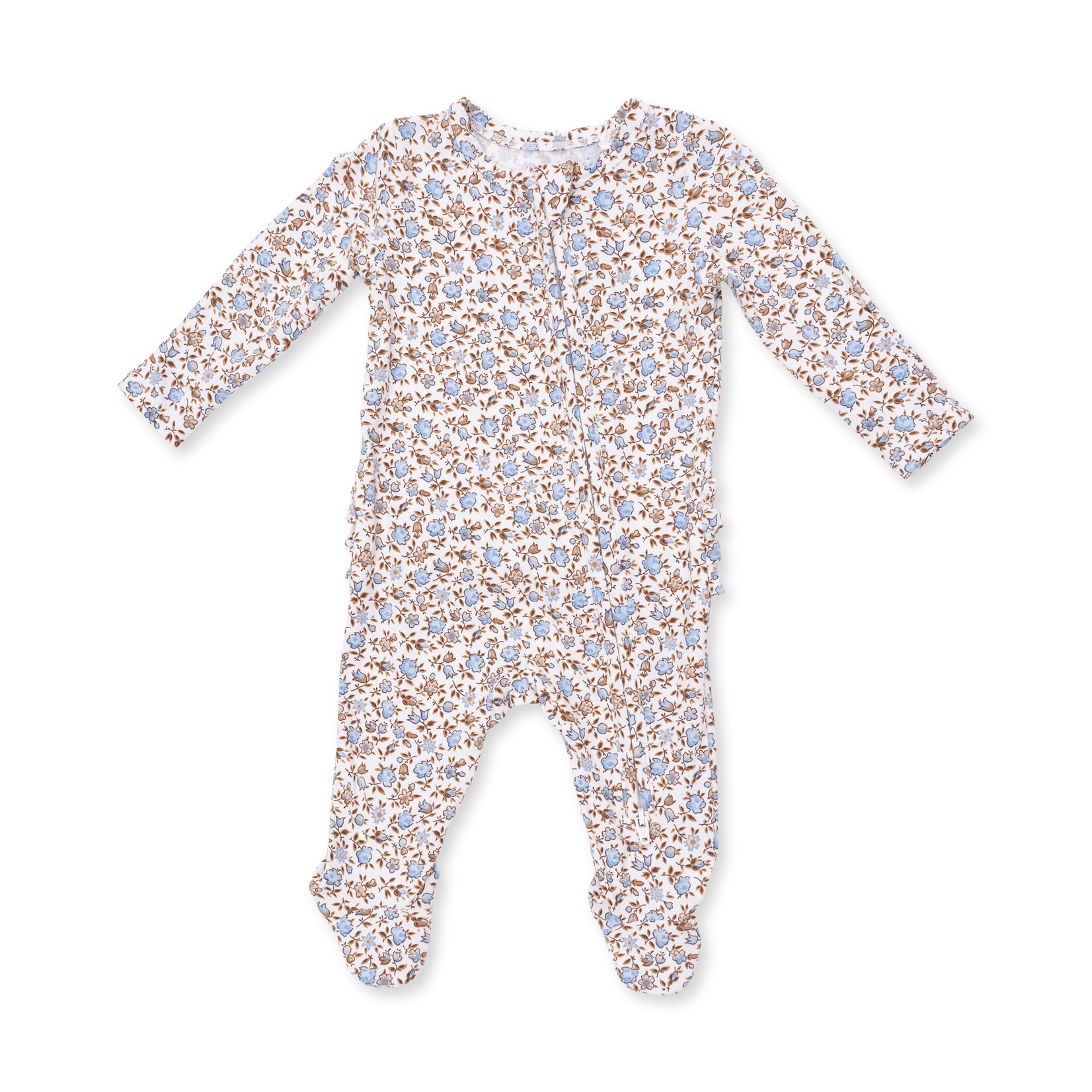 Angel Dear 2 Way Zipper Ruffle Footie | Hazel Floral