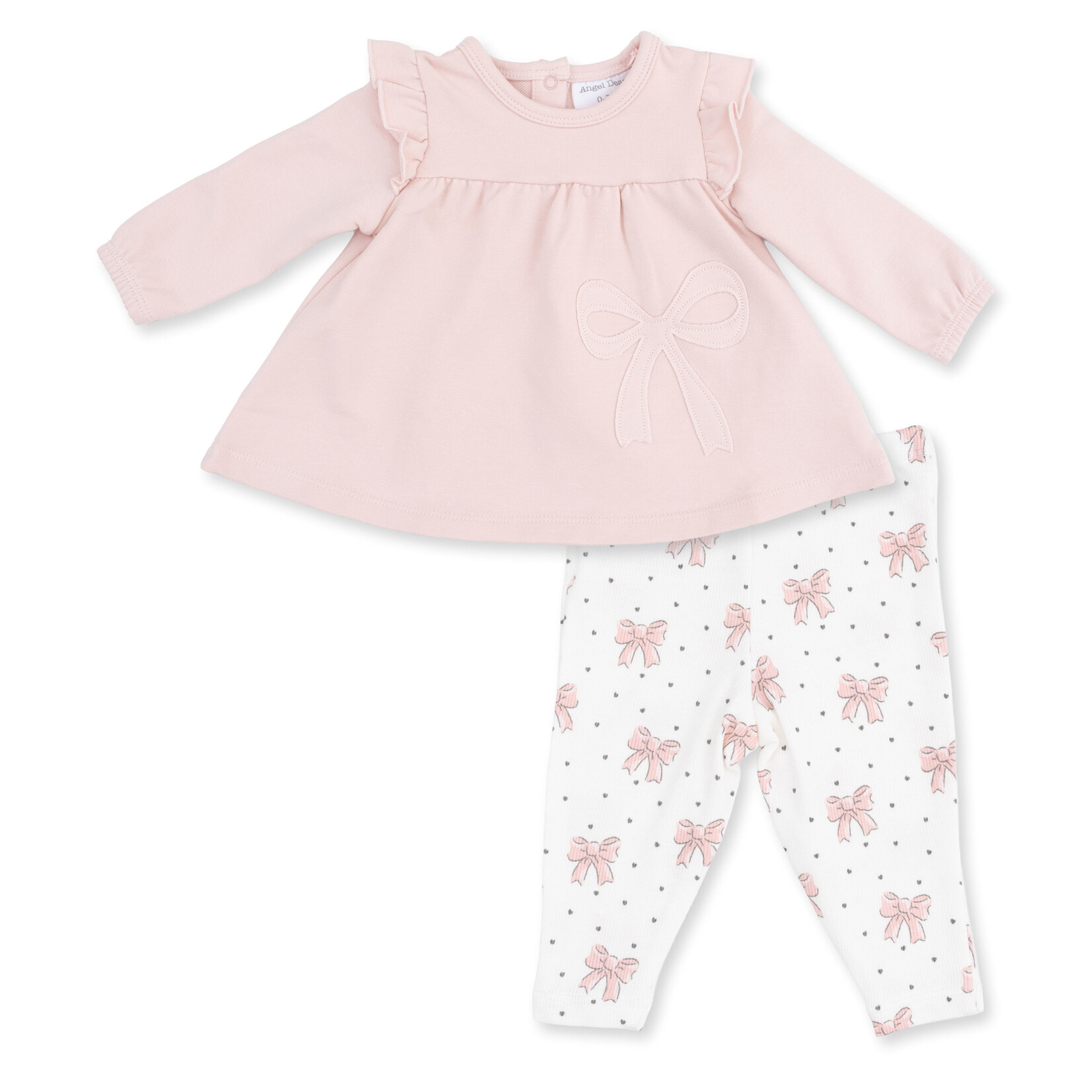 Angel Dear Sweatshirt + Legging Baby Set | Pink Bows