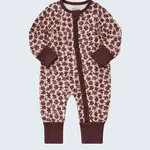 Mebie Baby Bamboo Zipper Ribbed Romper | Antique Floral