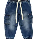 babysprouts clothing company Boy Joggers | Denim Dark Blue Wash