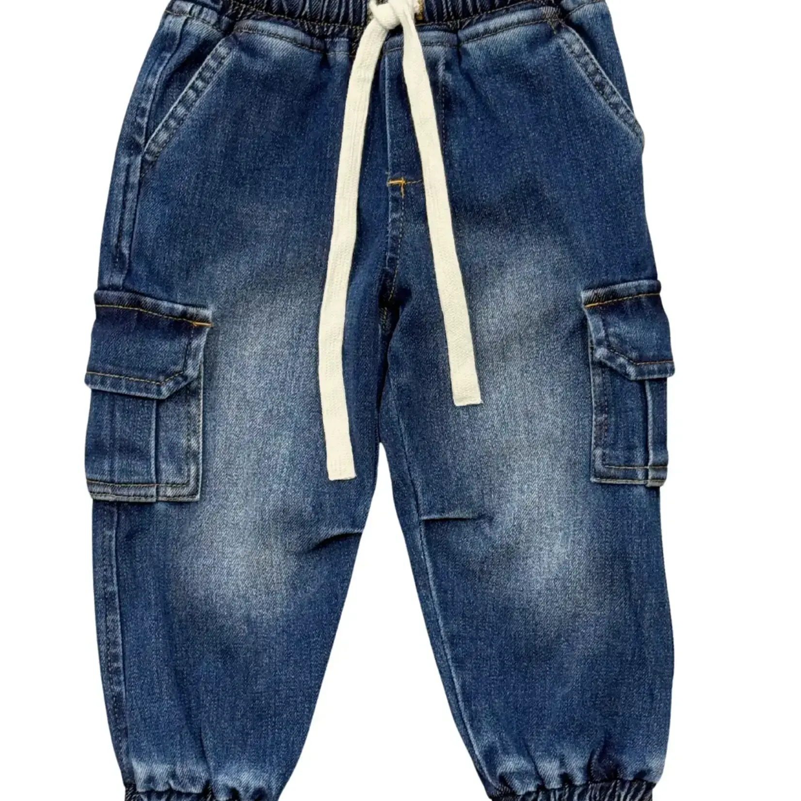 babysprouts clothing company Boy Joggers | Denim Dark Blue Wash