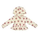 babysprouts clothing company Girl Peplum Hoodie | Rose Elegance Bows