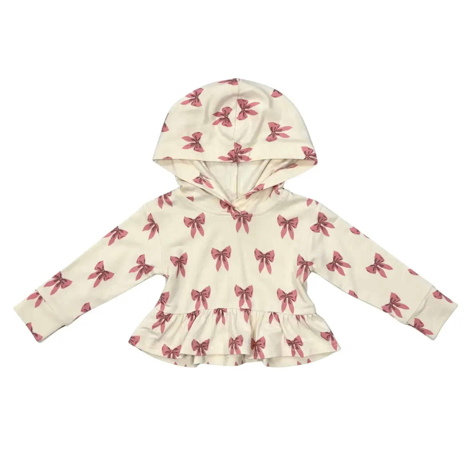 babysprouts clothing company Girl Peplum Hoodie | Rose Elegance Bows