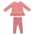 babysprouts clothing company Baby Girl Peplum Top Set | Butterfly Bloom