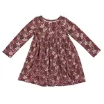 babysprouts clothing company Long Sleeve Henley Dress | Cluster Garden Floral