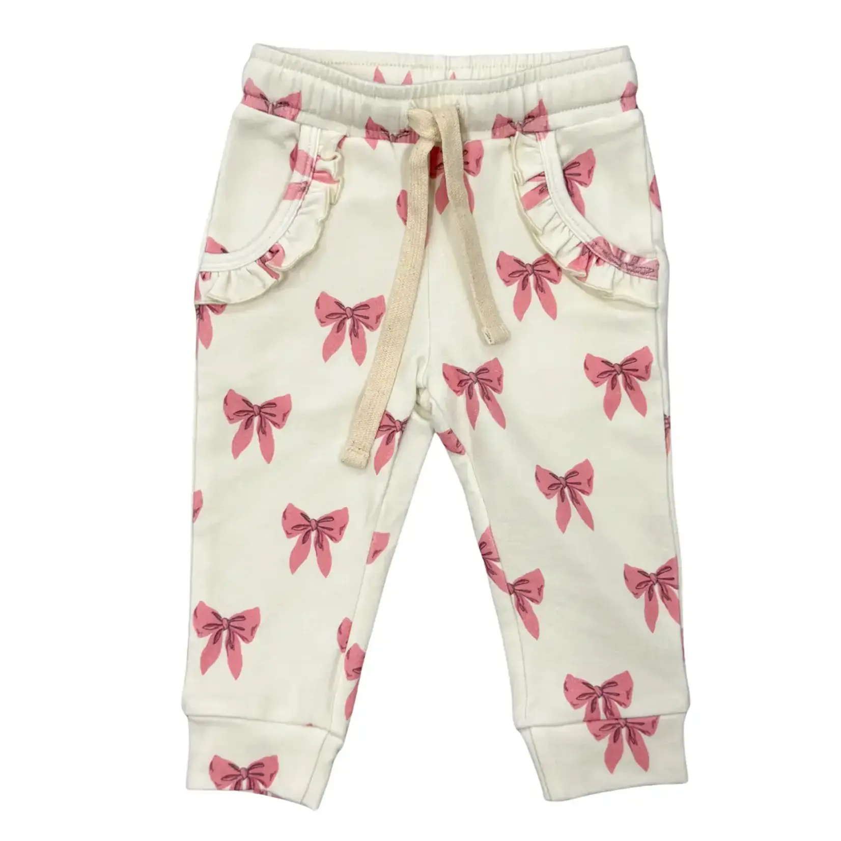 babysprouts clothing company Baby Girl Joggers | Rose Elegance Bows