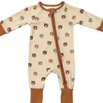 babysprouts clothing company Long Sleeve  Zip Romper | Baby Bear
