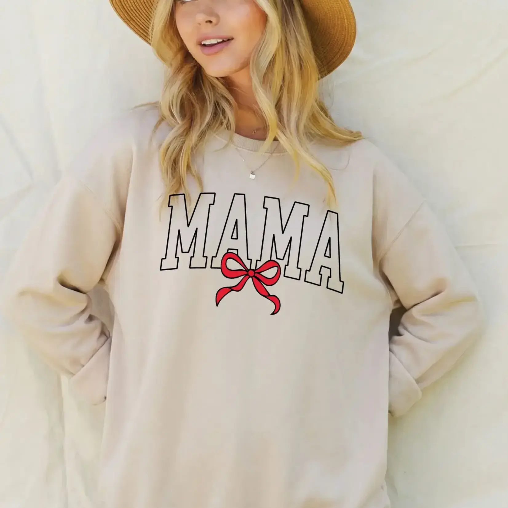 Oat Collective Sweatshirt | Mama Bow| Heather Dust
