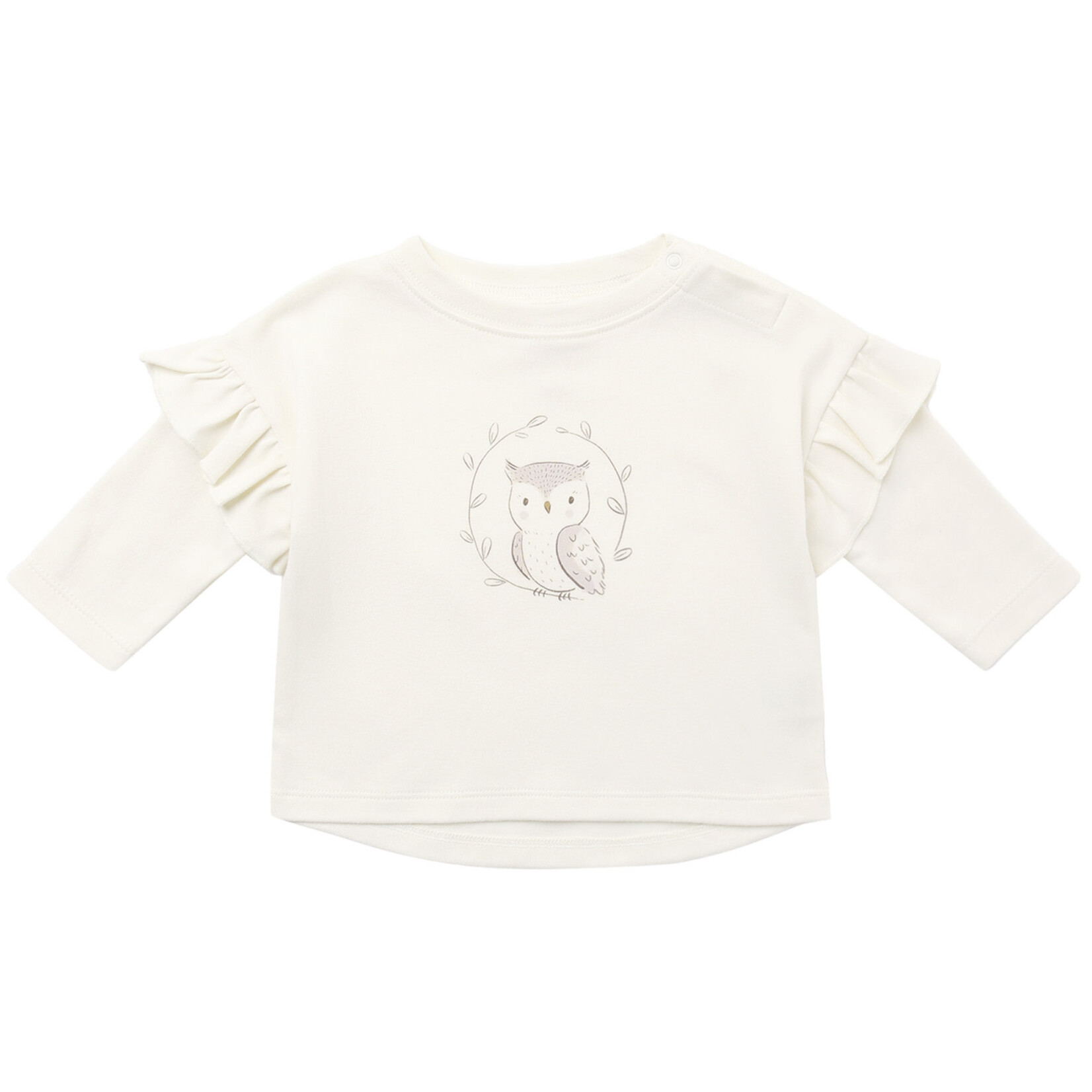 Quincy Mae Ruffle Long Sleeve Tee | Baby Owl