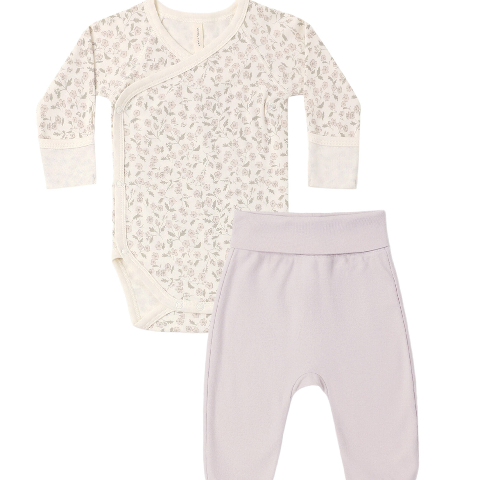 Quincy Mae Side Snap Bodysuit + Pant Set | Floret