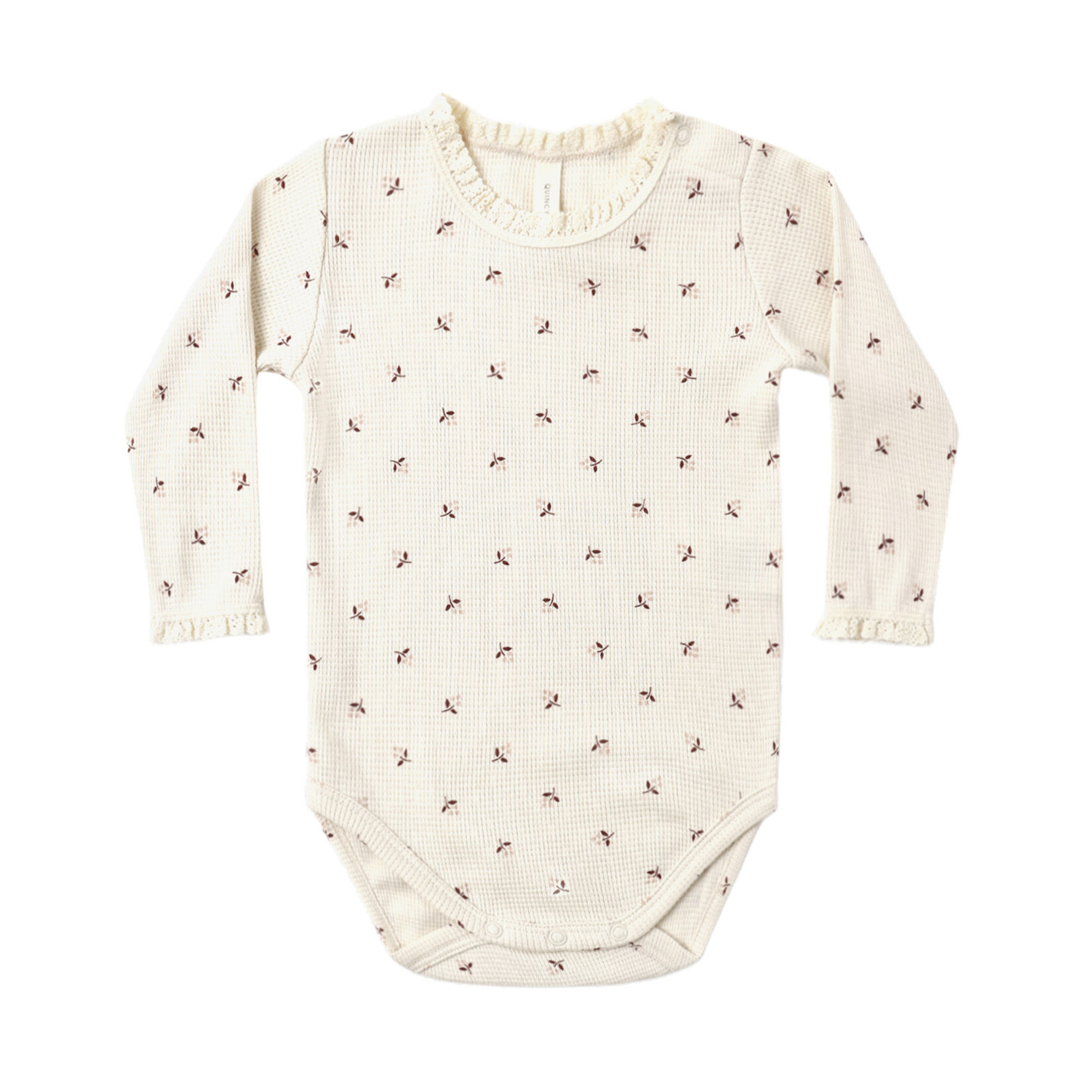Quincy Mae Waffle LS Bodysuit | Fall Ditsy