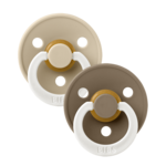BIBS USA Pacifier 2 PK GLOW Vanilla/Dark Oak Size 2