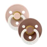 BIBS USA Pacifier 2 PK GLOW Blush / Woodchuck Size 1