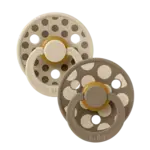 BIBS USA Pacifier 2 PK STUDIO Polka Vanilla/Dark Oak Size 1