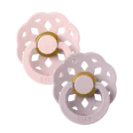 BIBS USA Pacifier 2 PK Boheme Blossom/Dusky Lilac Size 1