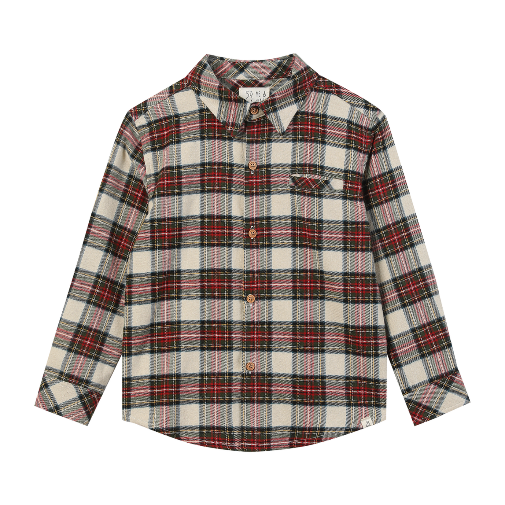 Atwood Woven Shirt | Cream/Green Plaid