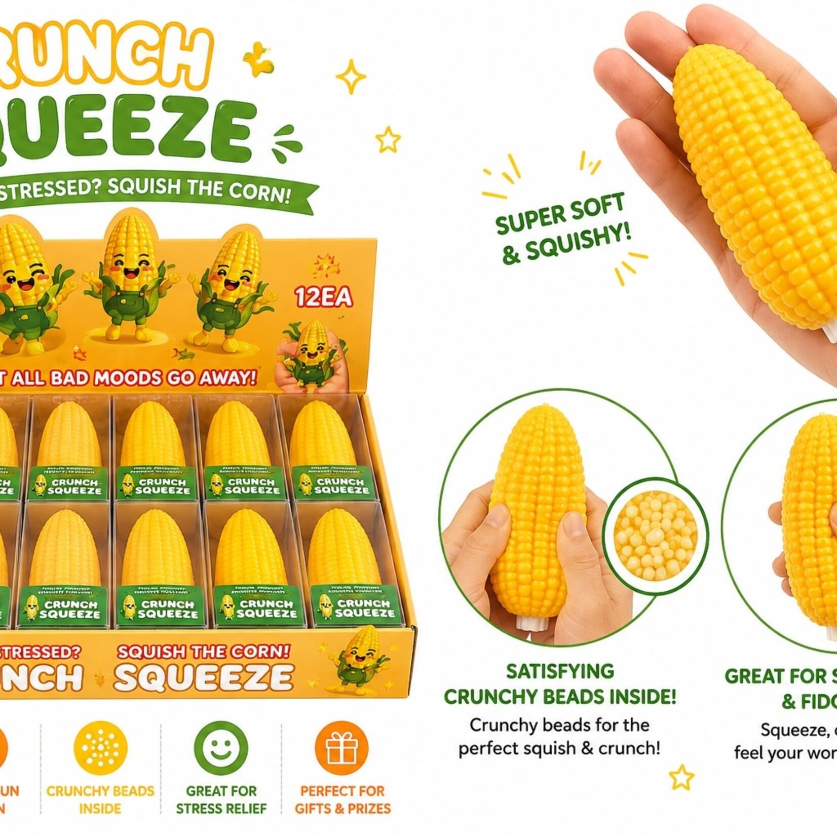 Kicks and Giggles Crunchy Corn | Squishy