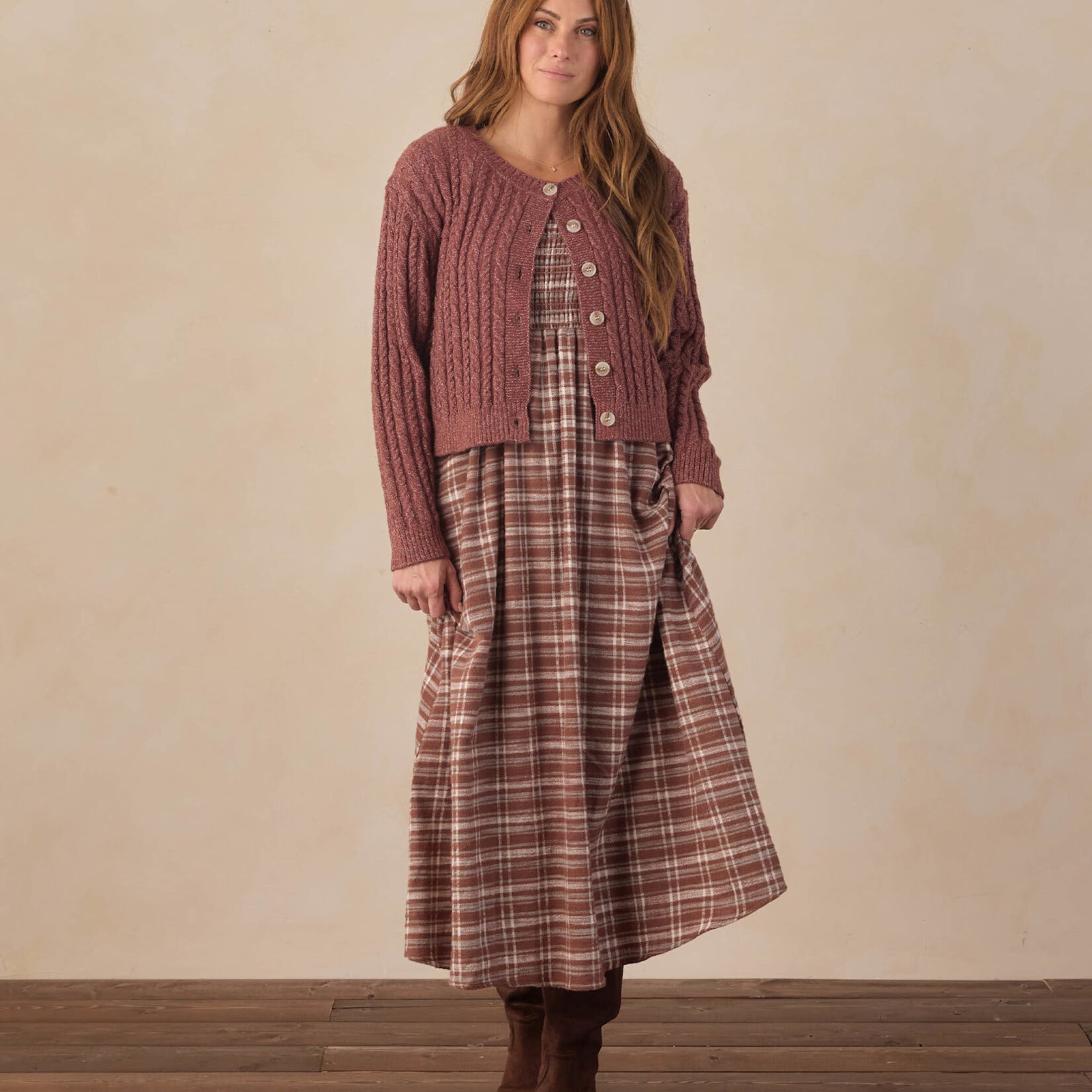 Rylee + Cru Inc. Women's Cheyenne Cardigan Mulberry