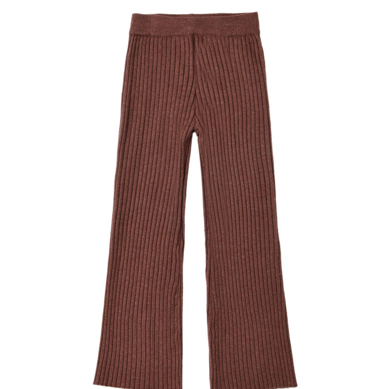 Rylee + Cru Inc. Flare Rib Knit Pant Mulberry 10-11Y